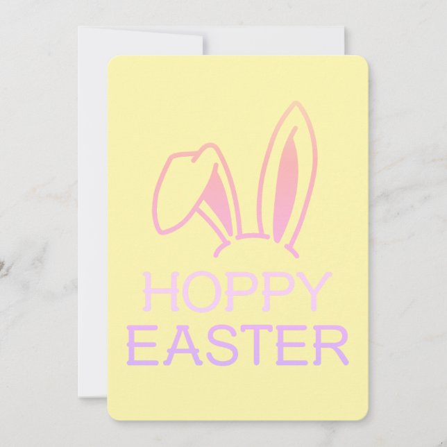 Carte de Pâques Hoppy Hare Pastel (Devant)