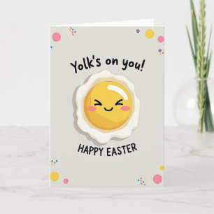 Carte de Pâques humoristique Yolk