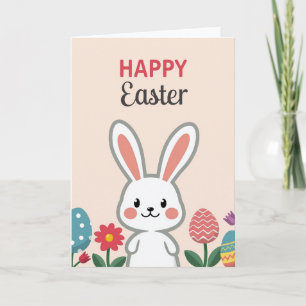 Carte de Pâques Lapin Amusant