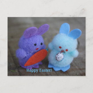 Carte de Pâques Lapins Joyeux