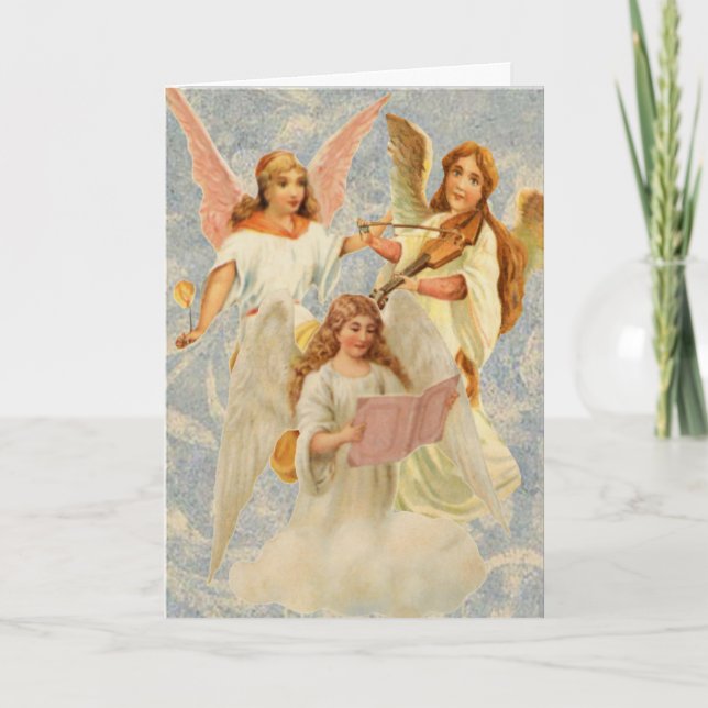 Carte de Pâques merveilleuse d'anges (Devant)