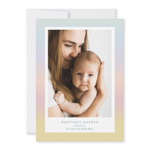 Carte de Pâques moderne pour famille avec photo | 