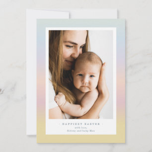 Carte de Pâques moderne pour famille avec photo   