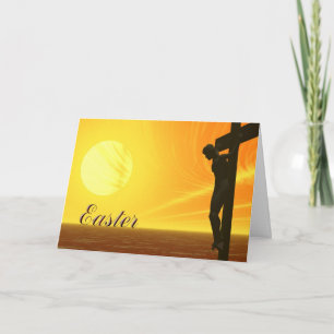 Carte de Pâques montrant la Crucifixion