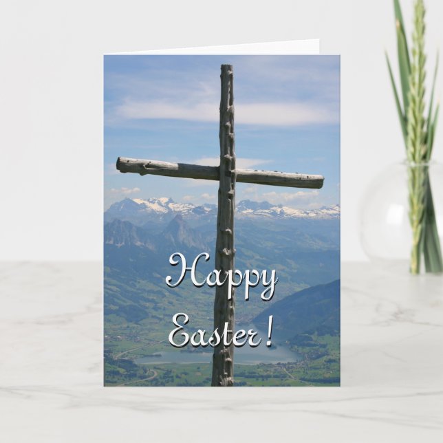 Carte de Pâques - Mountain Cross (Devant)