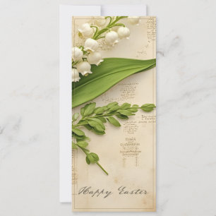 Carte de Pâques Muguet Élégante