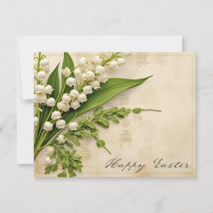Carte de Pâques Muguet Élégante