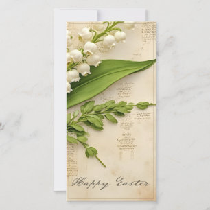 Carte de Pâques Muguet Élégante