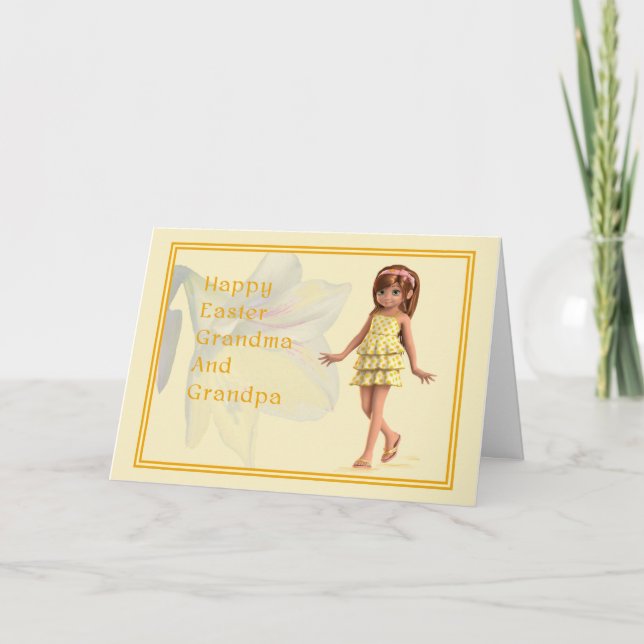 Carte de Pâques pour grands-parents (Devant)