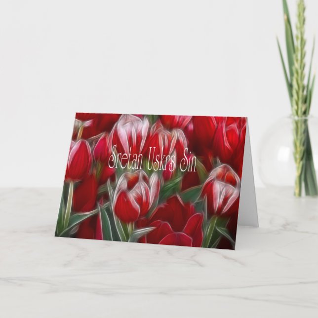 Carte de Pâques pour le fils en croate (Devant)