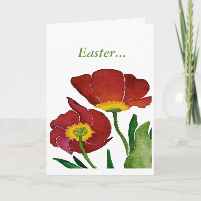 Carte de Pâques RedTulips Bold (Devant)