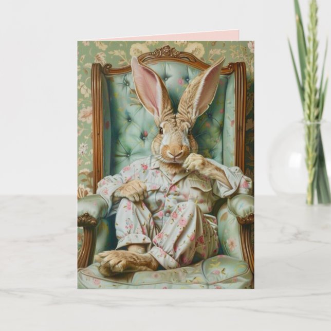 Carte de Pâques Snarky Rabbit (Devant)
