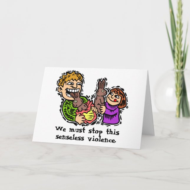Carte de Pâques sur la violence sans sens (Devant)
