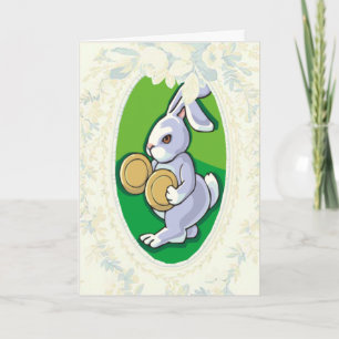 Carte de Pâques Tambourin Bunny