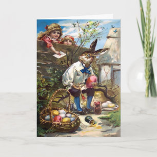 Carte de Pâques victorienne vintage