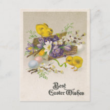 Carte de pâques victorienne vintage