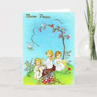 Carte de Pâques vintage d'Italien 4