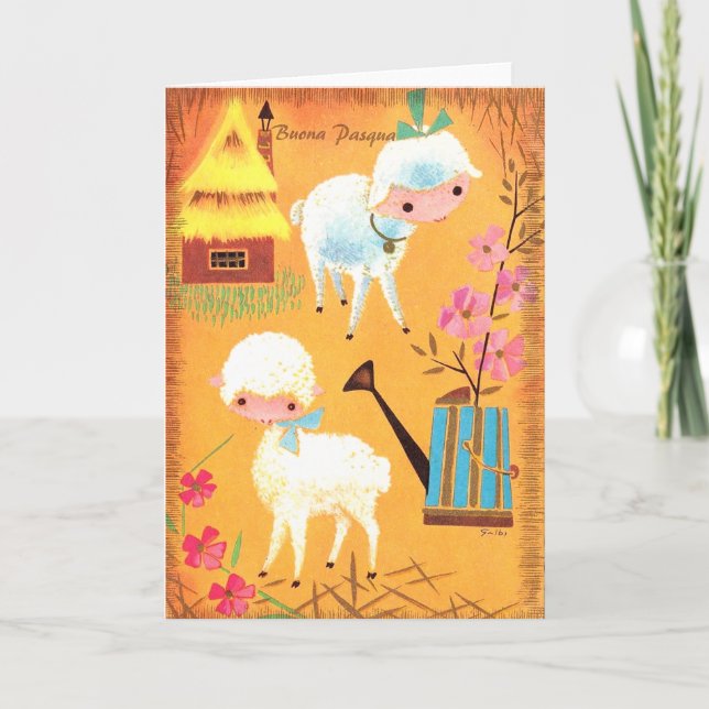 Carte de Pâques vintage d'Italien 5 (Devant)