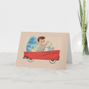 Carte de Pâques vintage pour le bon garçon