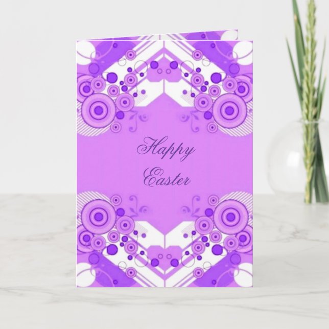 Carte de Pâques Violet Déco (Devant)