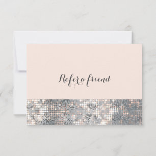 Carte de parrainage Paillettes Paillettes Sequins 