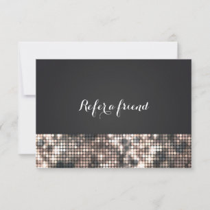 Carte de parrainage paillettes sequins glamour