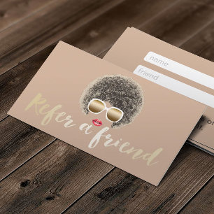 Carte de parrainage   Salon de beauté des cheveux 