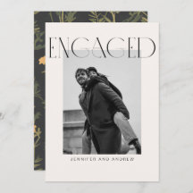 Carte de partie Boho Engagement Moderne