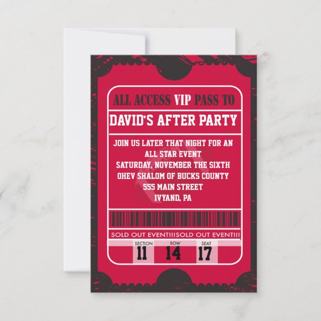 Carte de partie de football Spletter Bar Mitzvah (Devant)