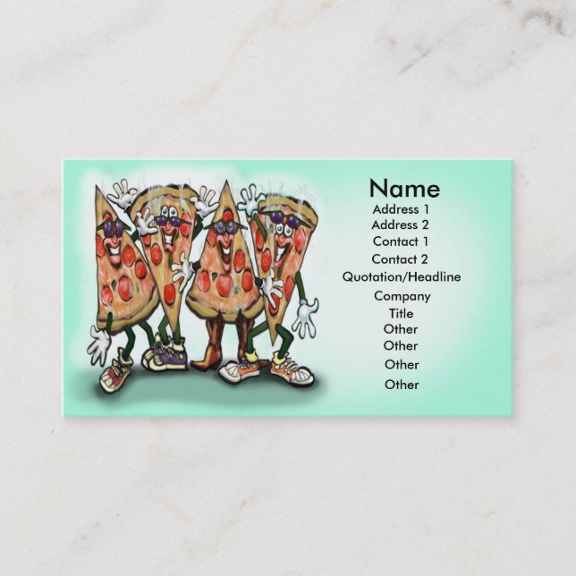 Carte de partie de pizza (Devant)