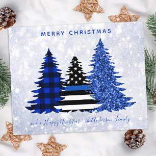 Carte de Parties scintillant bleue de Noël de la p