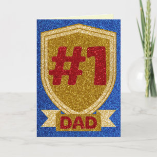 Carte de Parties scintillant de Fête des pères pap