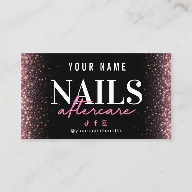 Carte de parties scintillant Gold Nails (Devant)