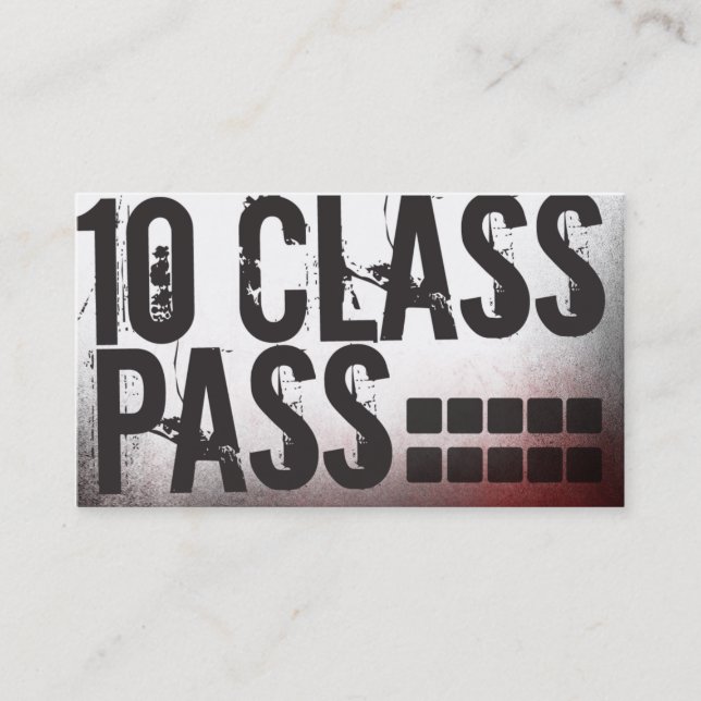 Carte de passage de classe du carte de visite 10 (Devant)