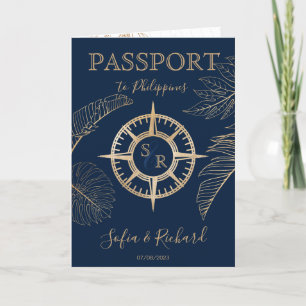 Carte de passeport de destination Mariage aux Phil
