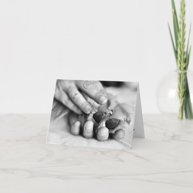 Carte de patte et de main (Devant)