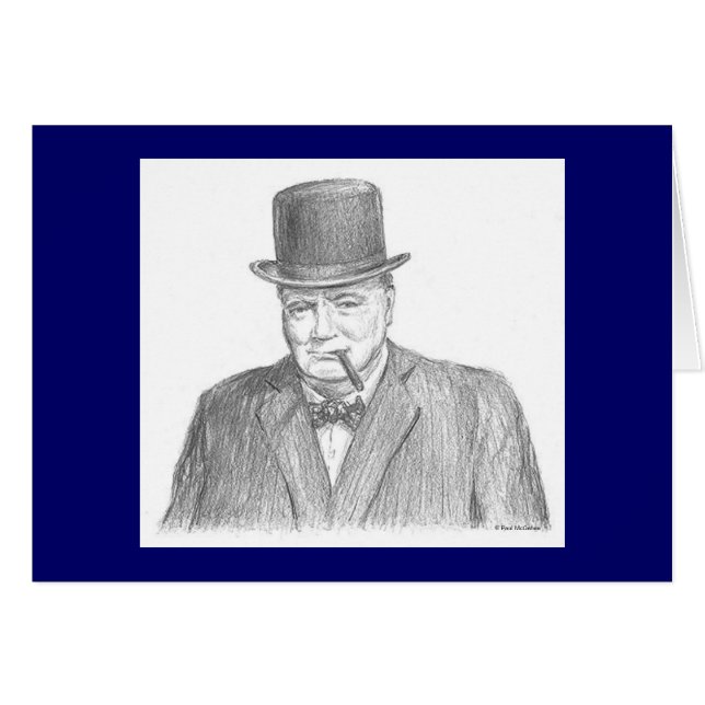 Carte de Paul McGehee "Winston Churchill" (Devant Horizontal)