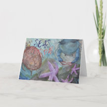 carte de paysage marin à l'aquarelle Seas Your Day