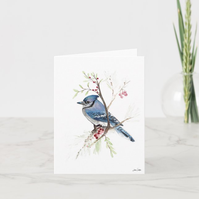Carte de peinture Jay bleu (Devant)