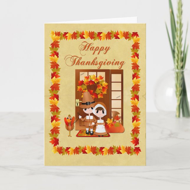 Carte de pèlerinage de Thanksgiving (Devant)