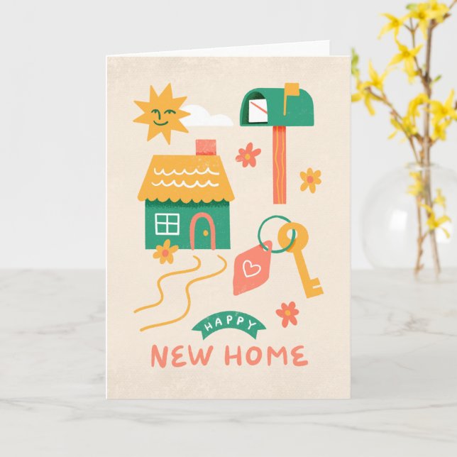 Carte de pendaison de crémaillère (Fleur jaune)