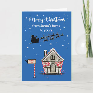 Carte De Père Noël Maison À Votre Joyeux Noël