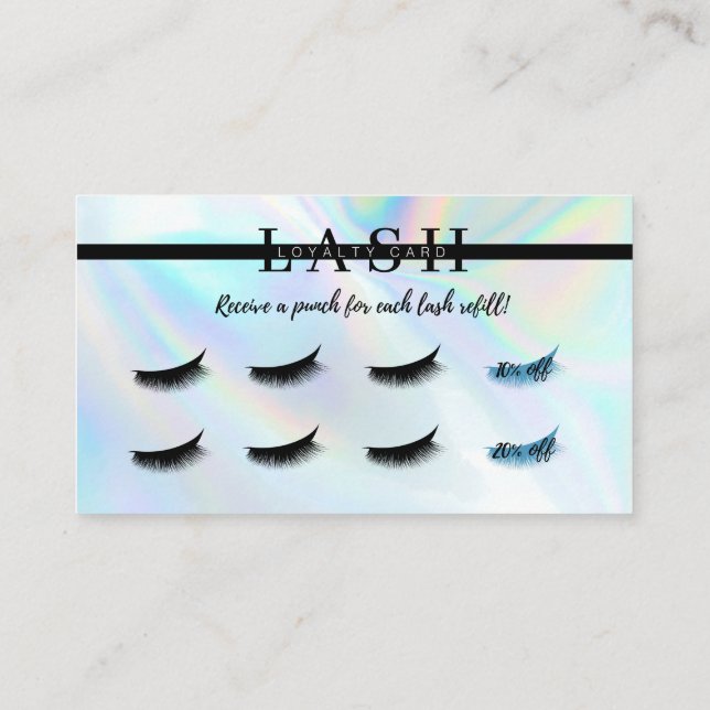 Carte de perforation Lash Extension Filler Loyalty (Dos)