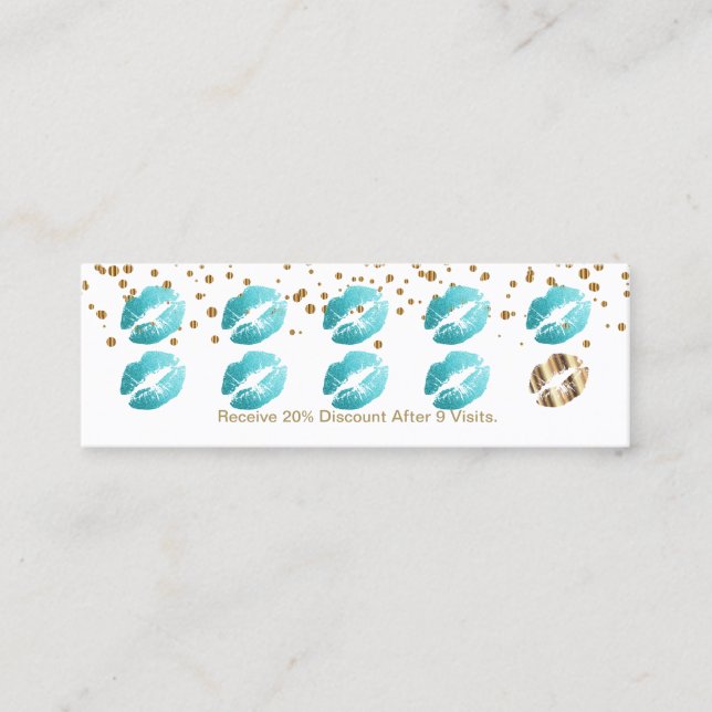 Carte de perforation - Parties scintillant Turquoi (Devant)