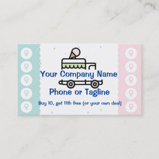 Carte de perforation pour camion à glace Cartes de