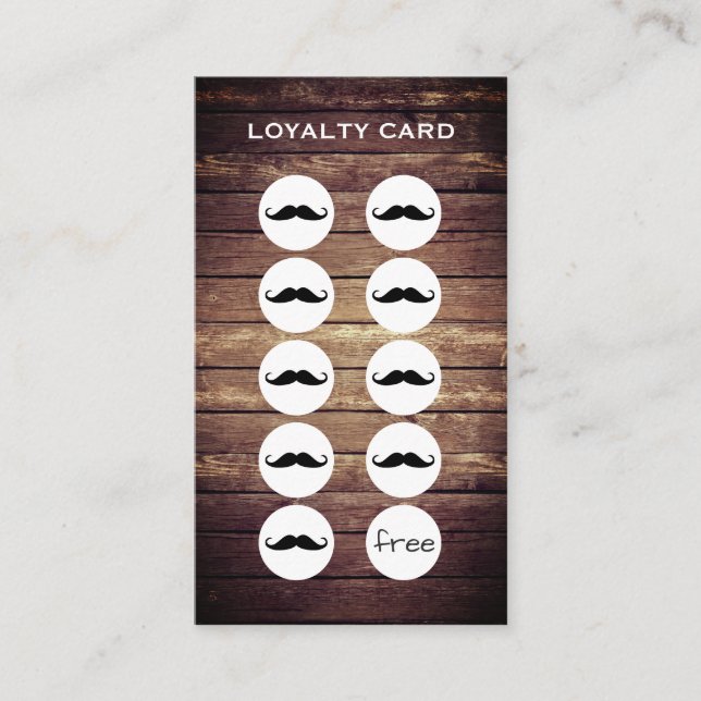 Carte de perforation Rustic Barber Shop (Devant)