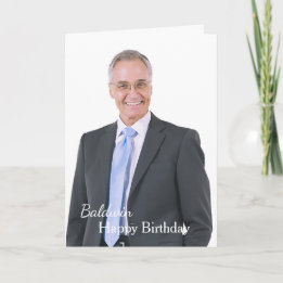 Carte de personnalisation de la photo d'anniversai