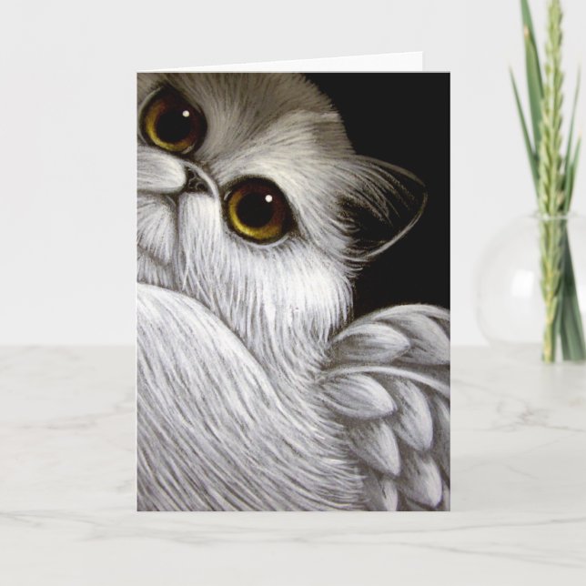 Carte de PERSONNALISER CAT BICOLOR ANGEL PERSIAN (Devant)