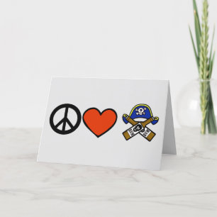 Carte de Personnaliser Pirate Peace Love