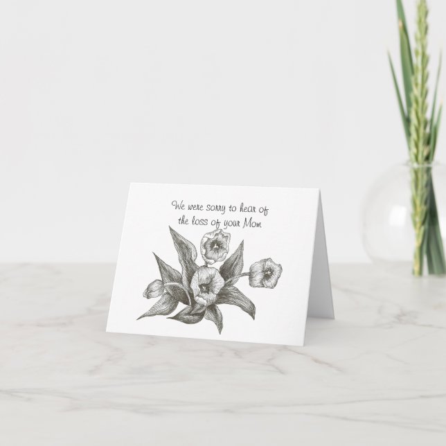 Carte de perte de maman Tulips (Devant)